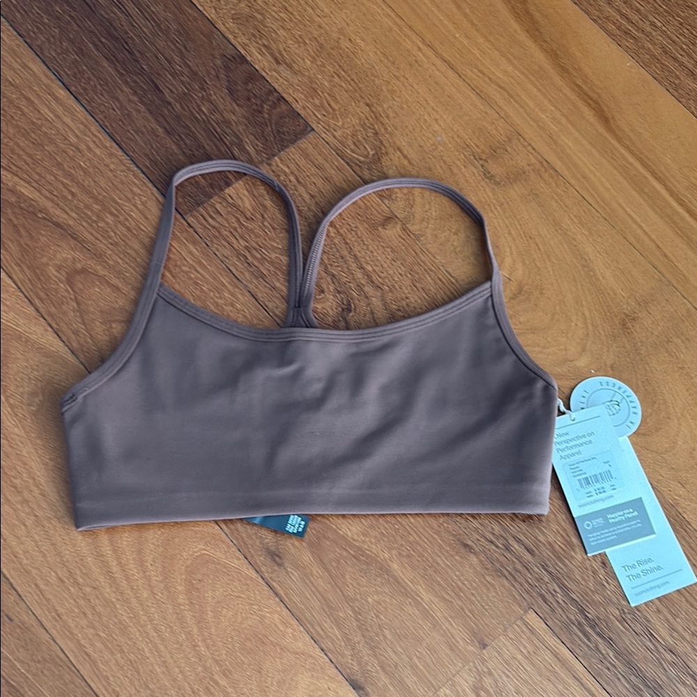 Brown Strappy Sports Bra